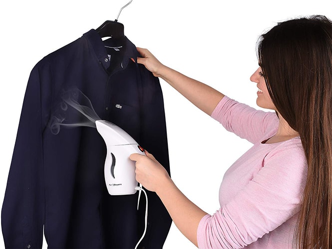 PurSteam Garment Steamer girl using it-min